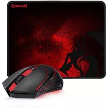 Kit Redragon M601wl-ba Mouse+padmouse, Negro; Electrotom