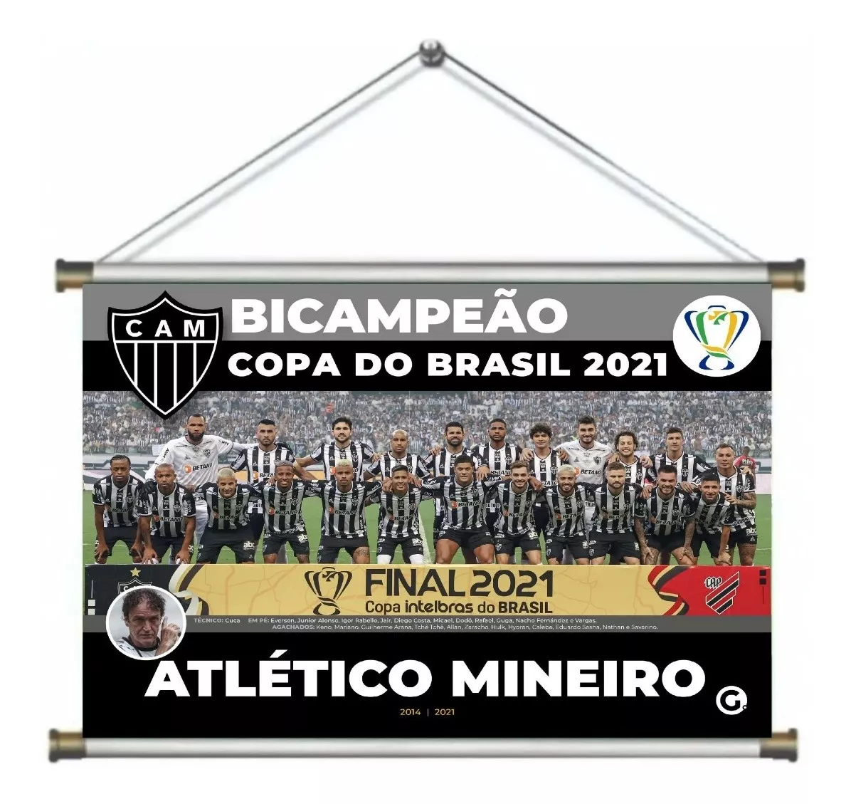 Banner Pôster Atlético Mineiro Copa Do Brasil 2021 - 60x40cm