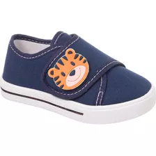 Tenis Infantil Menino Com Velcro Confortavel Estilo Escola