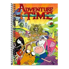 Caderno Escolar Hora De Aventura 1 Mat 96fls Capa Dura