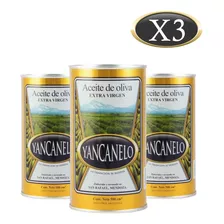 Aceite De Oliva Extra Virgen Yancanelo Lata 500 Ml X 3 U
