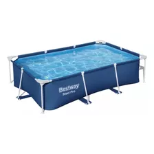 Piscina Estructural Rectangular Bestway 56403 Con Capacidad De 2300 Litros De 2.59m De Largo X 1.7m De Ancho De 0cm De Diámetro Azul Oscuro