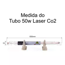 Tubo Para Máquina Laser Real 50w Co2 7.500 Horas 4040 6040