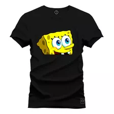 Camiseta Plus Size Estampada Bob Esponja