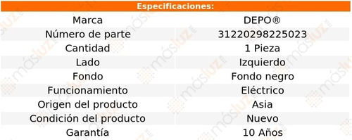 Faro Izq Fdo Negro Elctrico P/halog Bmw M3 10/11 Depo Foto 4