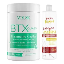 Btx Quiabo Youse Realinhamento 1kg + Maxy Blend Selagem 1lt