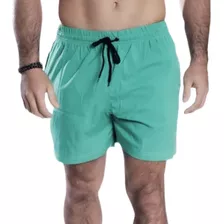 Shorts Masculino Elastano Bermuda De Praia 3 Bolsos Green Lb