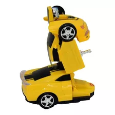 Carro Robô Transformers Carrinho Infantil Camaro Amarelo