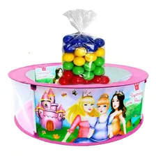 Piscina Com Bolinha Kit C/100 Bolas Piquenique Das Princesas