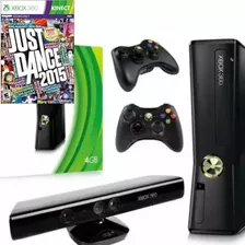 Xbox 360 Slim2 Controles Hd 250 Gb Kinect Completo 10 Jogos 