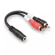 Hosa Ymr-197 Adaptador De Hembra 3.5mm Mini Plug Stereo A 2 