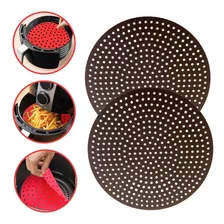 Kit 2 Tapete Protetor De Silicone Cesto Fritadeira Airfryer