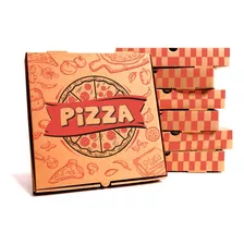 250 Cajas Pizza Kraft Diseño 35 Cm