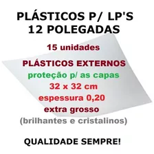 15 Plásticos 0,20 Extra Grosso P/ Capa De Lp Discos Vinil