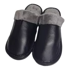 Chinelo Pantufa Adulto Masculina Liso Pelinho Confortável