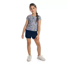 Blusa Manga Curta Estampada Infantil Quimby