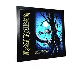 Quadro Iron Maiden Fear Of The Dark Capa Do Disco De Vinil 