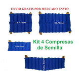 Kit De 4 Compresas Terapéuticas De Semillas Fisioterapia