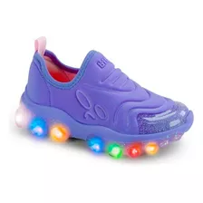 Tênis Infantil De Led Roller Celebration Bibi Lavander Sugar