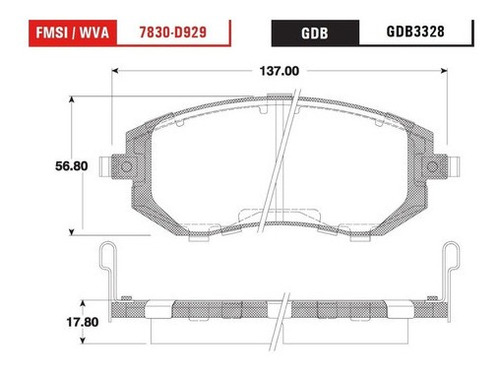 Balata Delantera Low Trwp Subaru Baja 2005 Foto 2