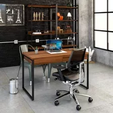 Mesa Para Escritório 120cm 2 Gavetas Kuadra Compace Ff