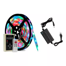 Kit Fita D Led Digital 6803 Rgb Com Controle Efeitos + Fonte