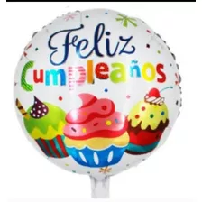 Globo Metalizado Cupcakes Feliz Cumpleaños