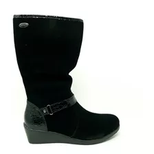 Bota Mujer Degas Gamuza C/ Aplicacion Charol