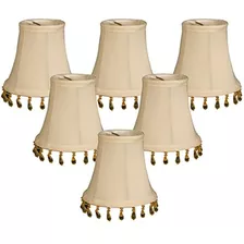(6 pack) Royal Diseños Eggshell Beaded Bell  lámpara De Tec