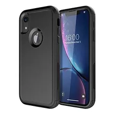 Funda Para iPhone XR Resistente Protección Negro Multicapa