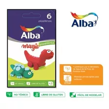 Plastilina Alba Magic Pack X 6 Colores Surtidos De 20g Color Verde Oscuro