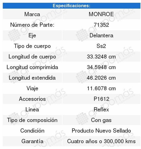 2 Amortiguadores Tacoma Toyota Monroe 1999-2000-2001-2002 Foto 2