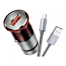 Carregador Veicular Usb Turbo Qualcomm 3.0 Mini Usb V8