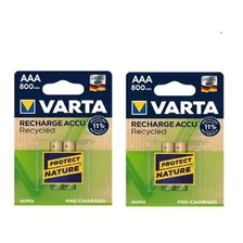 Varta 4 Pilas Recargables Triple Aaa 800mah Precargadas