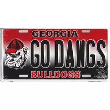 Georgia Bulldogs Van Dawgs Matrícula De Metal