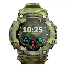 Relógio Smartwatch Masculino Shock Lokmat Militar Camuflado