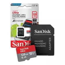 Cartão De Memória Sandisk Ultra Com Adaptador Sd 128gb