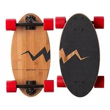 Mini Longboard Skateboard Hecho Con Madera De Bambu Su Cubi