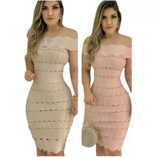 Vestido Tricot Feminino Manga Tomara Que Caia 