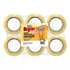 Cinta Adhesiva Empaque Transparente Mr Tape 48mmx150m Pack 6