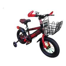 Bicicleta Para Niño Rodada 12 Con Canasta Y Rueditas 