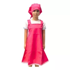 Roupa Fantasia Vestido Infantil Masha Com Lenço