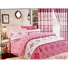 Colchas Cubre Cama . 7 Piezas Juego De Sabanas Y Cortinas 