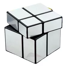 Cubo Mágico Profissional Fanxin 2x2x2 Mirror Block Prateado