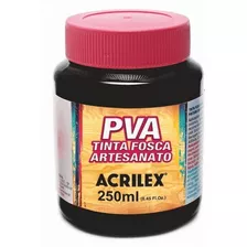 Pva Tinta Fosca - Preto - 520 - Acrilex - 250 Ml