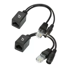 Cabo Adaptador Injetor Poe Rj45 Macho E Fêmea - Par Top