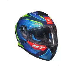 Casco Para Moto Mt Helmets Targo S Diogo Moreira C7 Azul