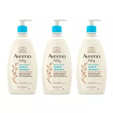 Aveeno Baby Daily Shampoo Gentle Bath Wash Pack De 3
