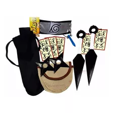 Kit Ninja Kunai Naruto Azul Shuriken Bandana Tsunade Kb