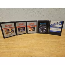 5 Cartuchos Atari Pimball Berzerk Asteroids Space Missel